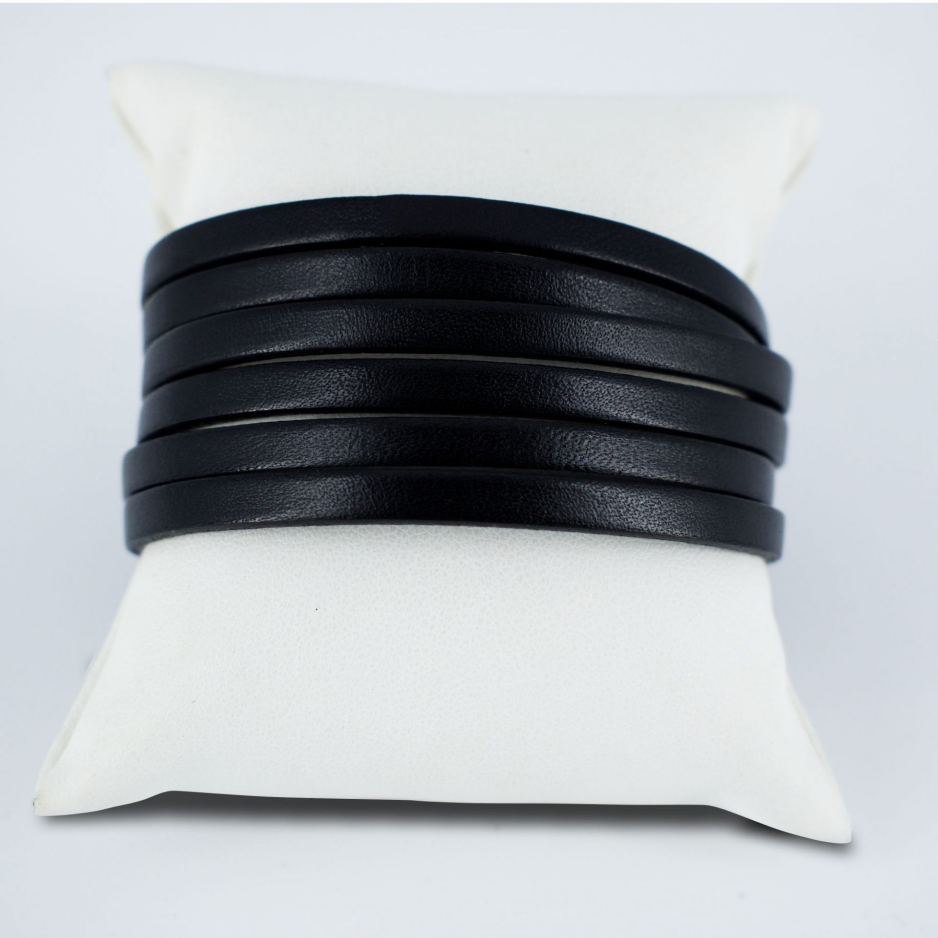 Bracelet cuir 3 tours noir