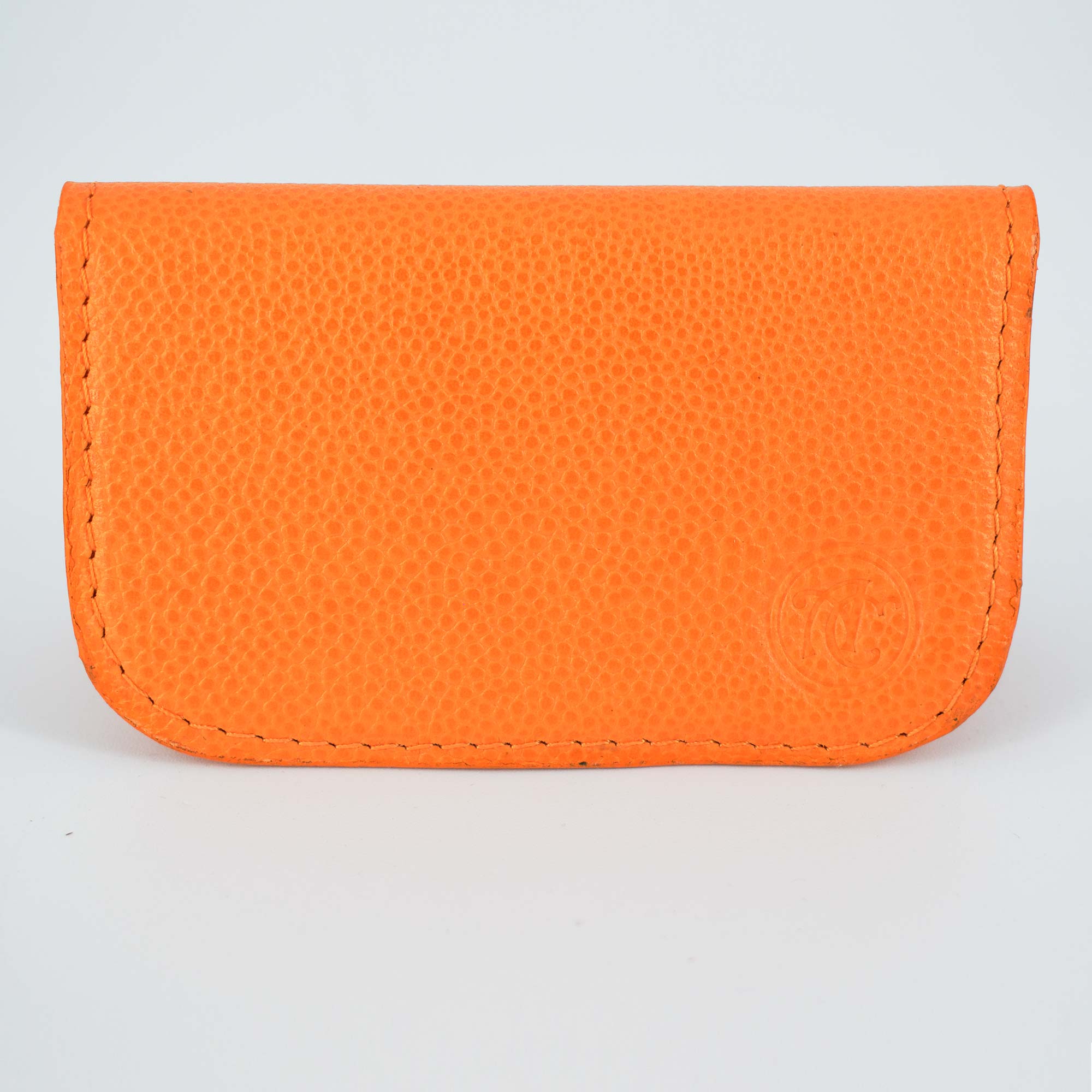 Porte-carte cuir orange