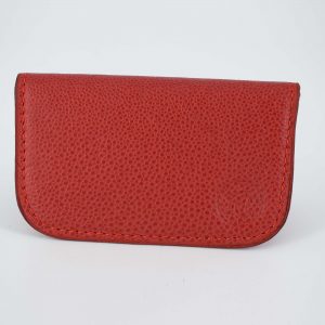 Porte-carte cuir rouge