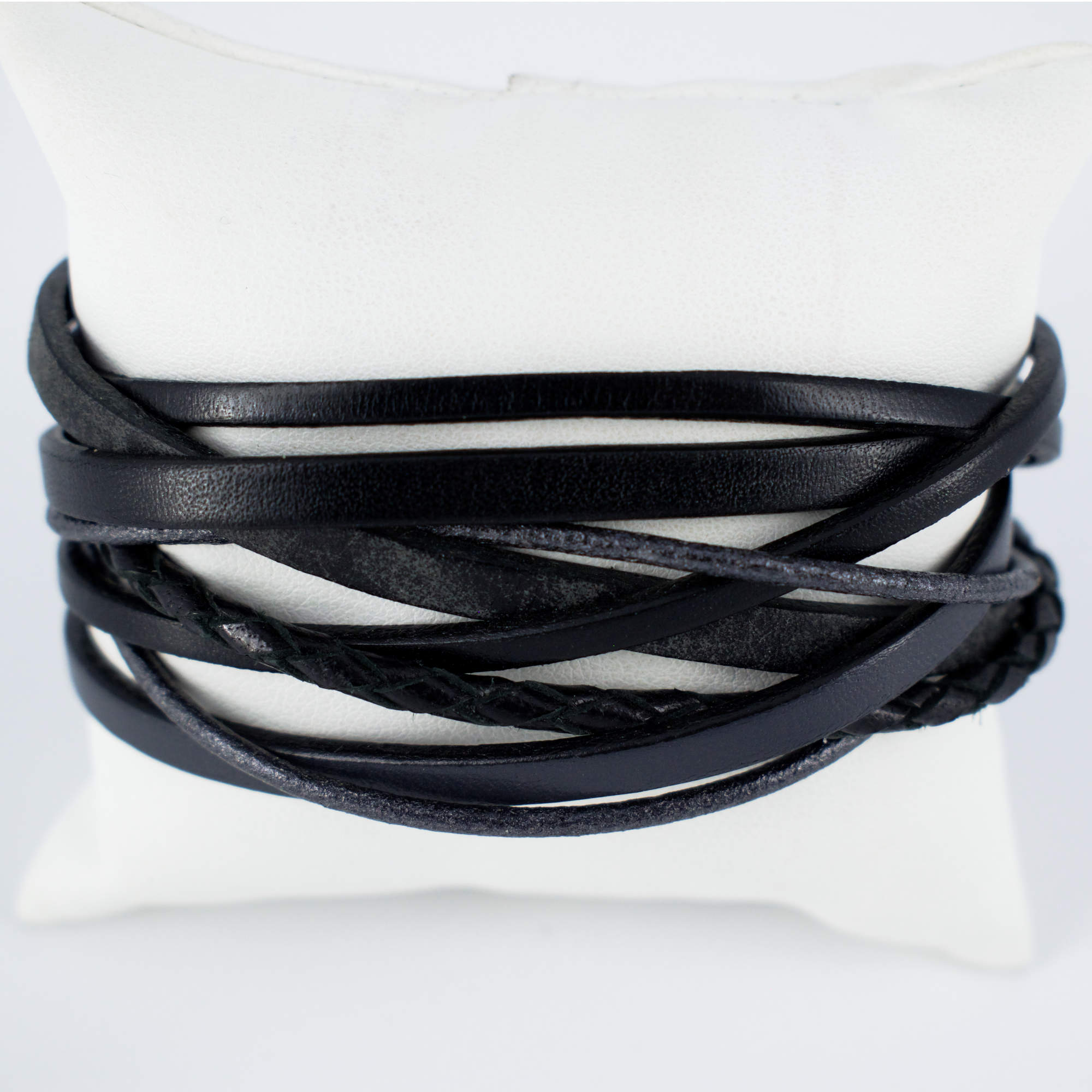 Bracelet cuir homme entrelasnoir