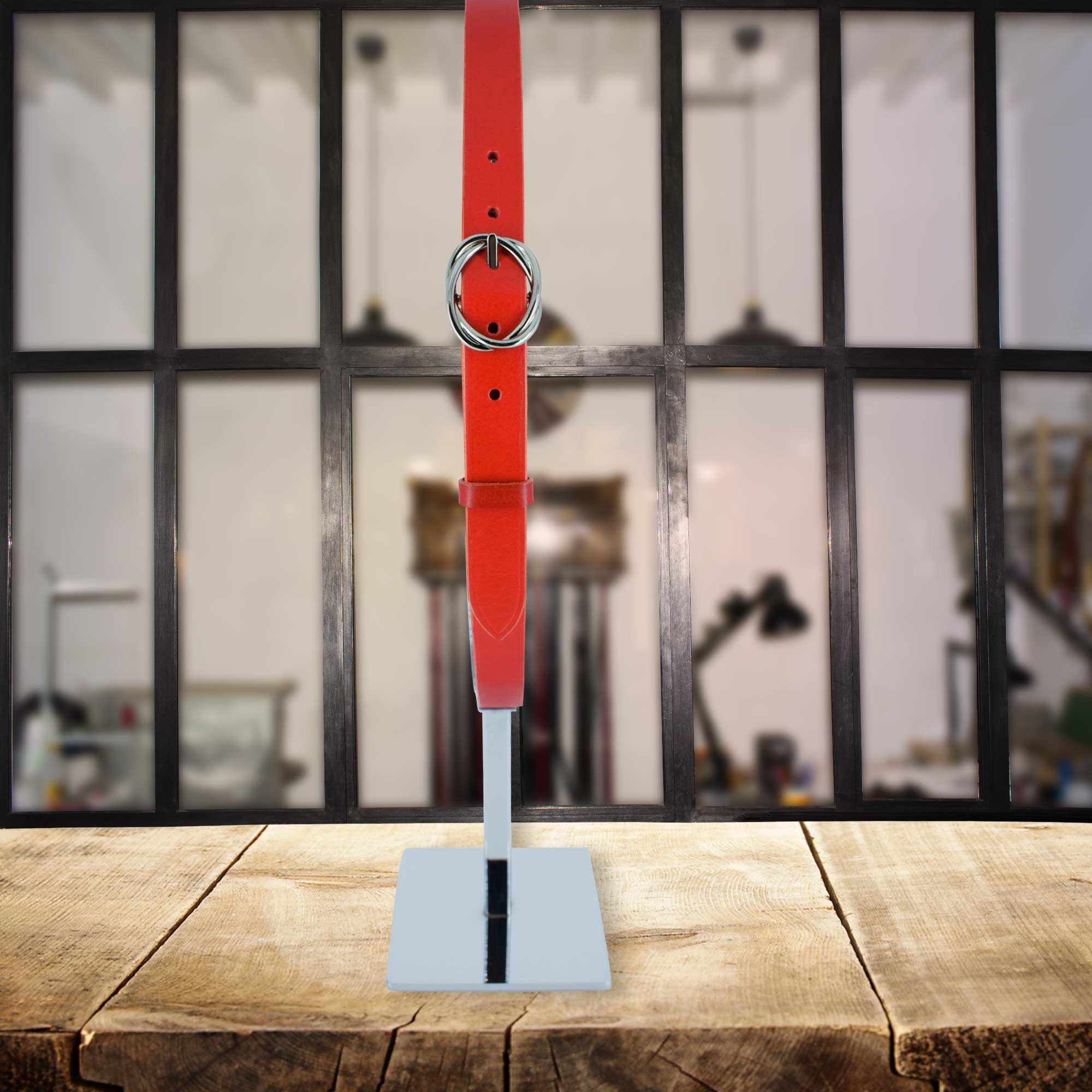 Ceinture cuir Rouet rouge