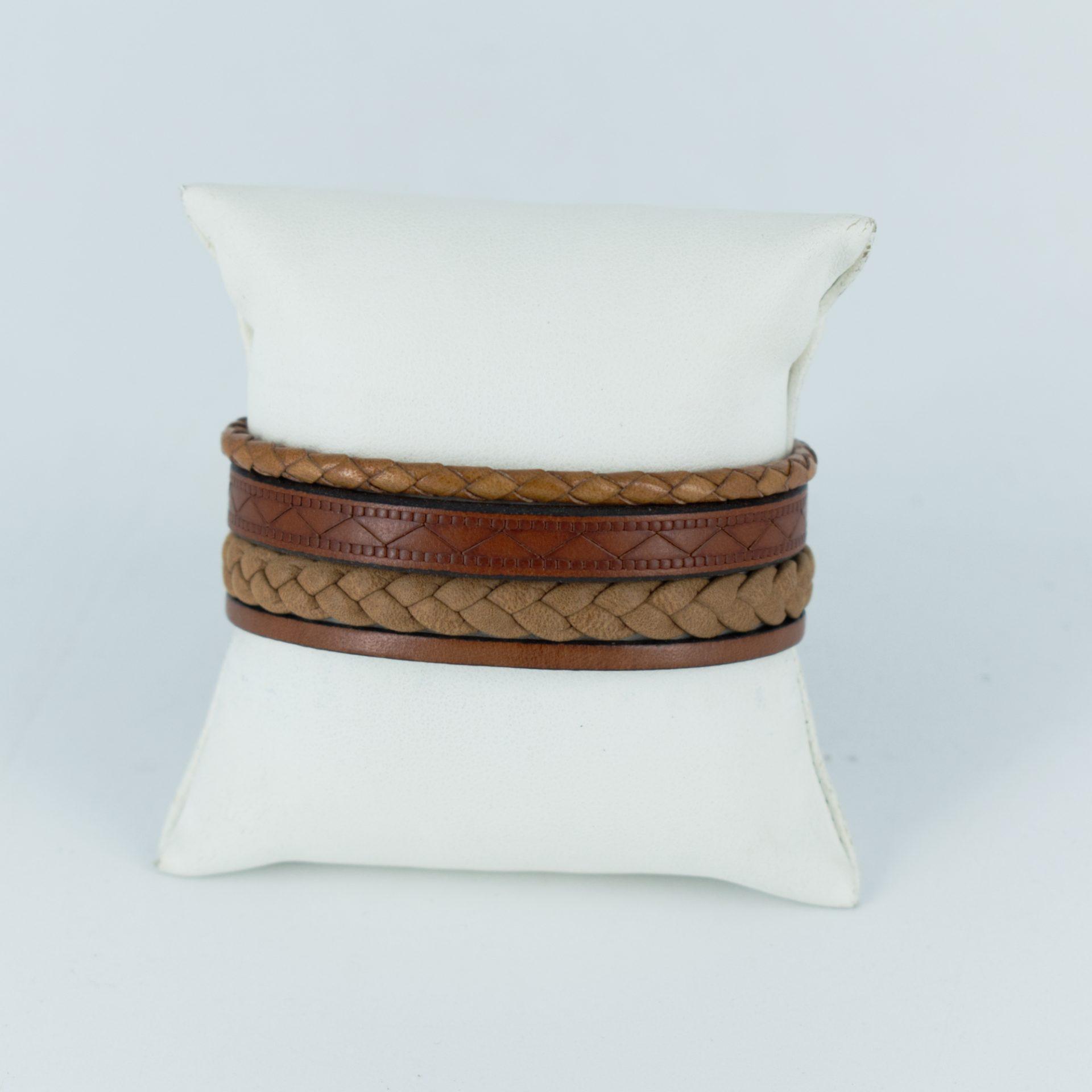Bracelet cuir massalia marron